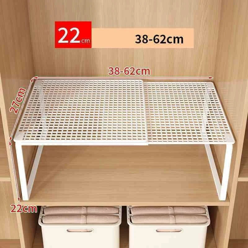 Stackable Telescopic Closet Shelf Retractable Expandable Wardrobe Divider Board Adjustable Layered Partition Cabinet Organizer