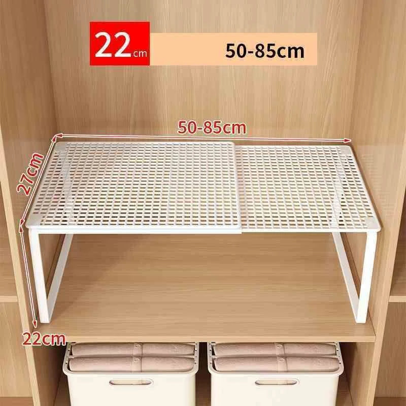 Stackable Telescopic Closet Shelf Retractable Expandable Wardrobe Divider Board Adjustable Layered Partition Cabinet Organizer