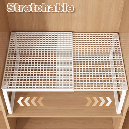 Stackable Telescopic Closet Shelf Retractable Expandable Wardrobe Divider Board Adjustable Layered Partition Cabinet Organizer