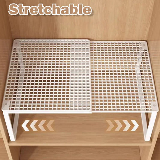 Stackable Telescopic Closet Shelf Retractable Expandable Wardrobe Divider Board Adjustable Layered Partition Cabinet Organizer