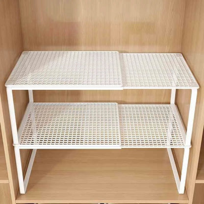Stackable Telescopic Closet Shelf Retractable Expandable Wardrobe Divider Board Adjustable Layered Partition Cabinet Organizer